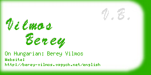 vilmos berey business card